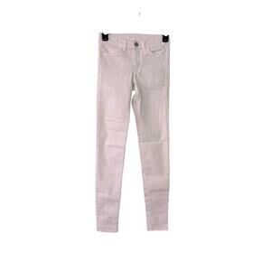 H & M Divided Size 2 White Slimming Skinny Jeans 24x29